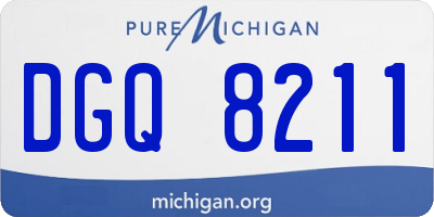 MI license plate DGQ8211