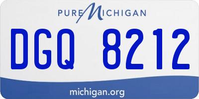 MI license plate DGQ8212
