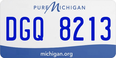 MI license plate DGQ8213