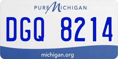 MI license plate DGQ8214