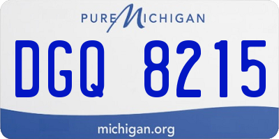 MI license plate DGQ8215