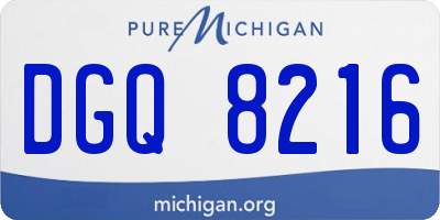 MI license plate DGQ8216