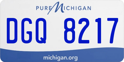 MI license plate DGQ8217