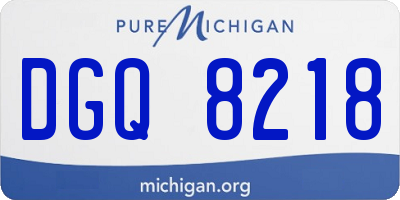 MI license plate DGQ8218