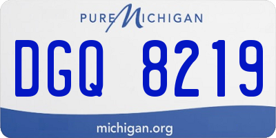 MI license plate DGQ8219