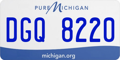 MI license plate DGQ8220