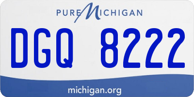 MI license plate DGQ8222