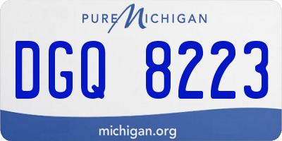 MI license plate DGQ8223