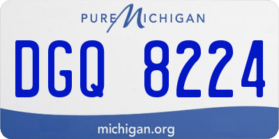 MI license plate DGQ8224