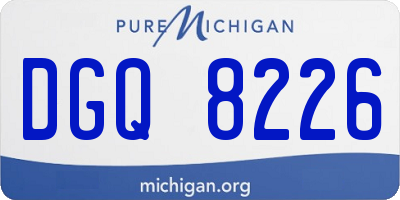 MI license plate DGQ8226
