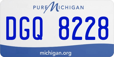 MI license plate DGQ8228