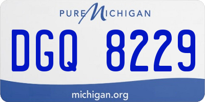 MI license plate DGQ8229