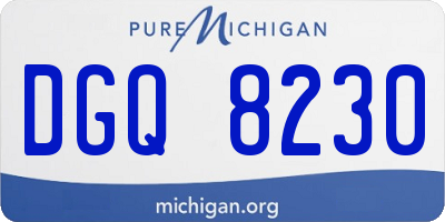 MI license plate DGQ8230