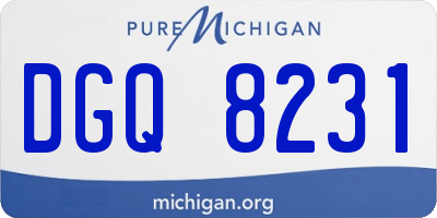 MI license plate DGQ8231