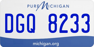 MI license plate DGQ8233