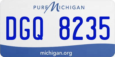 MI license plate DGQ8235