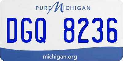 MI license plate DGQ8236