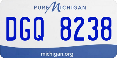 MI license plate DGQ8238