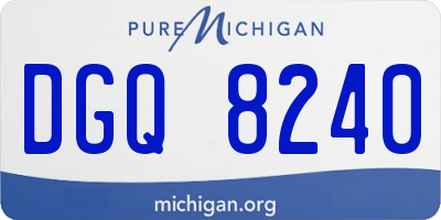 MI license plate DGQ8240