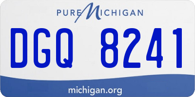 MI license plate DGQ8241
