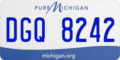 MI license plate DGQ8242