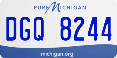MI license plate DGQ8244