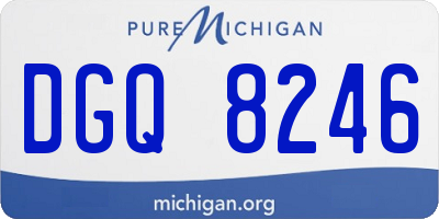 MI license plate DGQ8246