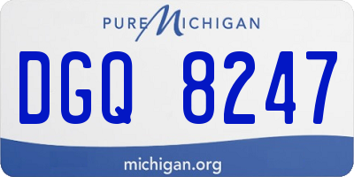 MI license plate DGQ8247