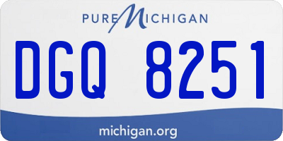 MI license plate DGQ8251