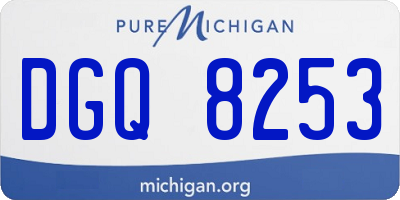 MI license plate DGQ8253