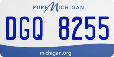 MI license plate DGQ8255