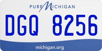 MI license plate DGQ8256