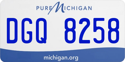 MI license plate DGQ8258