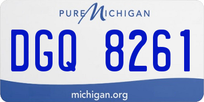 MI license plate DGQ8261