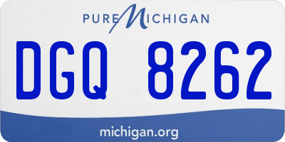 MI license plate DGQ8262