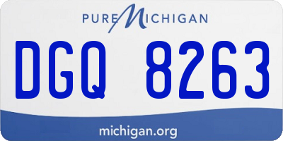 MI license plate DGQ8263
