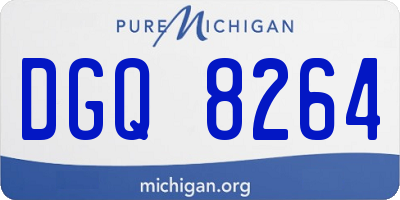 MI license plate DGQ8264