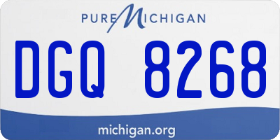 MI license plate DGQ8268