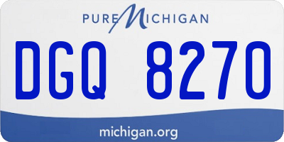 MI license plate DGQ8270