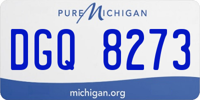 MI license plate DGQ8273