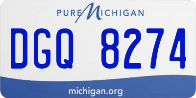 MI license plate DGQ8274