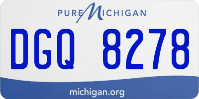 MI license plate DGQ8278