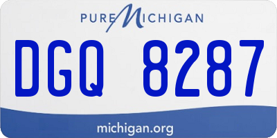 MI license plate DGQ8287