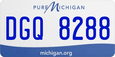 MI license plate DGQ8288