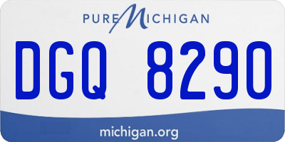 MI license plate DGQ8290