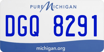 MI license plate DGQ8291
