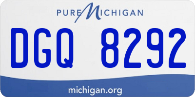 MI license plate DGQ8292