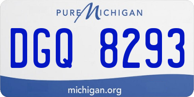 MI license plate DGQ8293