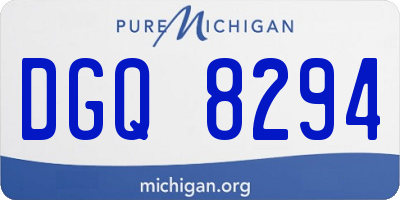 MI license plate DGQ8294