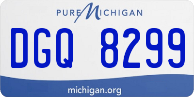 MI license plate DGQ8299